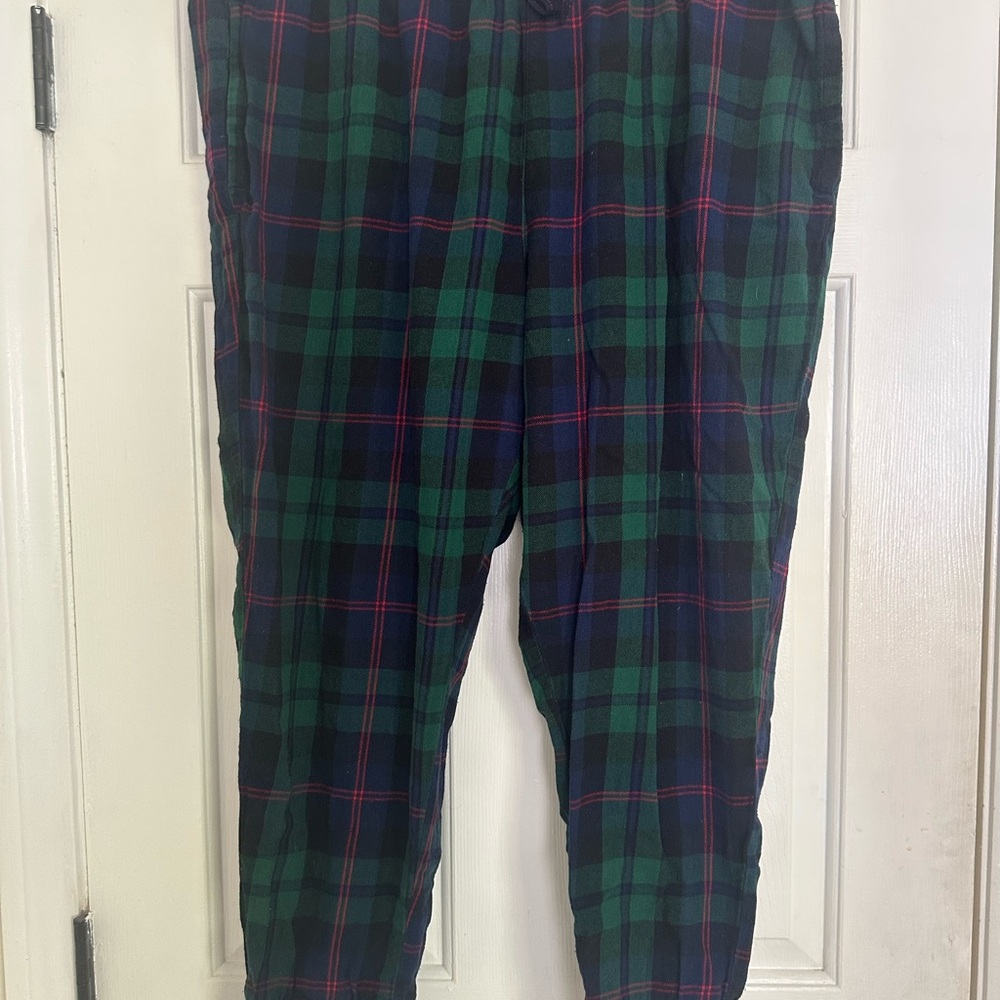 Old Navy Men's Plaid Pajama pants- Green and Blue